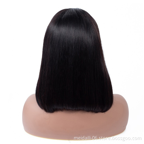 2020 Hot Selling Wholesale Bob Wig Cuticle Aligned Brazilian Hair Virgin Human Hair Front Lace Wigs